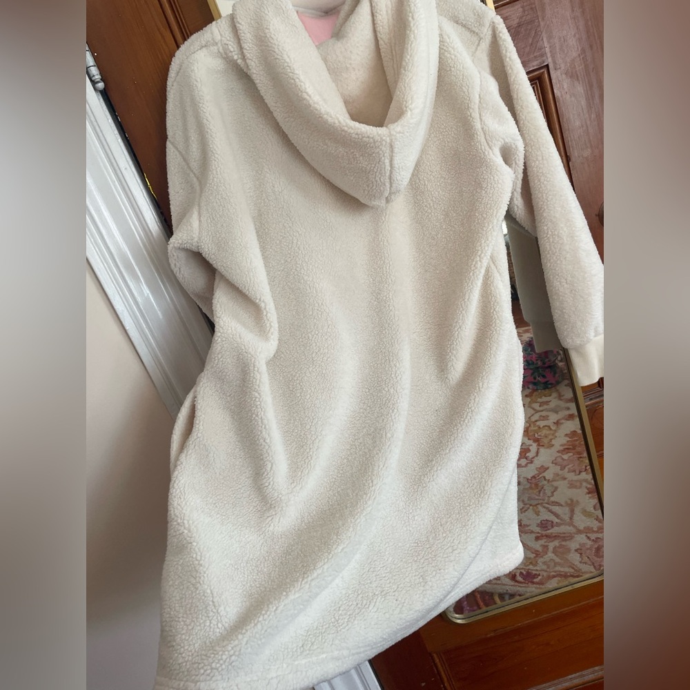 BP White Cozy Sherpa Long Hoodie XL - Picture 5 of 6